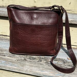 Coach Sonoma Brown Pebbled Leather Vintage Y2K Shoulderbag Handbag Distressed